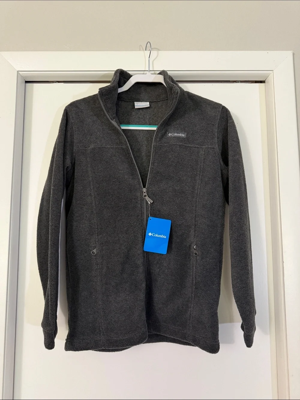 Youth Large Columbia Charcoal Gray Full-Zip Fleece Jacket women’s small